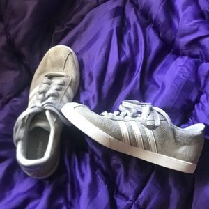 Gray adidas sneakers
